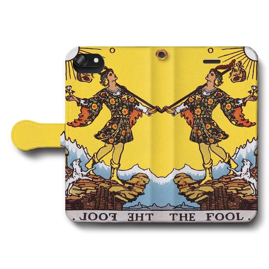 スマホケース手帳型 全機種対応 ウェイト版 タロット 愚者 ジプシー 道化師 大アルカナ ケース カバー iPhone16e iPhone12Pro iPhoneXR Xperia iPhone15Pro iPhoneSE第二世代
