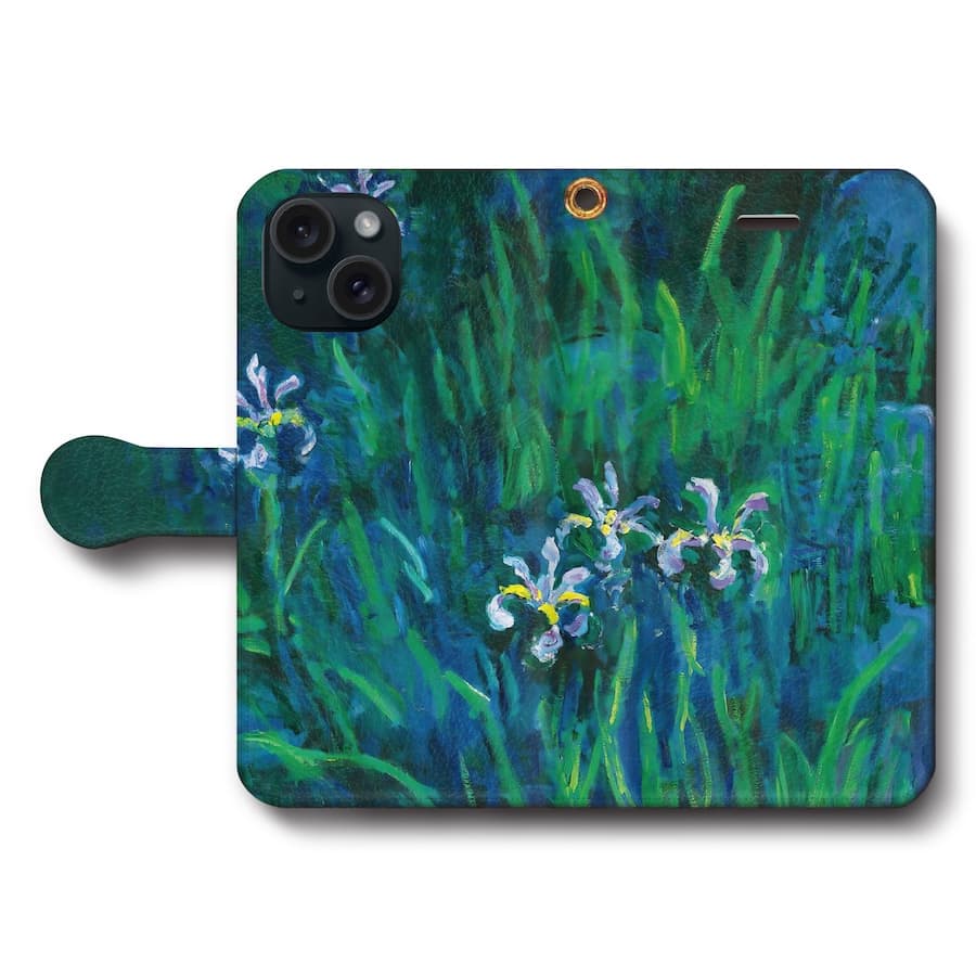 Rakuten - スマホケース手帳型 全機種対応 クロードモネ アイリス iPhone8 ケース iPhone12mini あいふぉん 絵画 人気 IPhoneSE第三世代 SE3 iPhone13 iPhone16