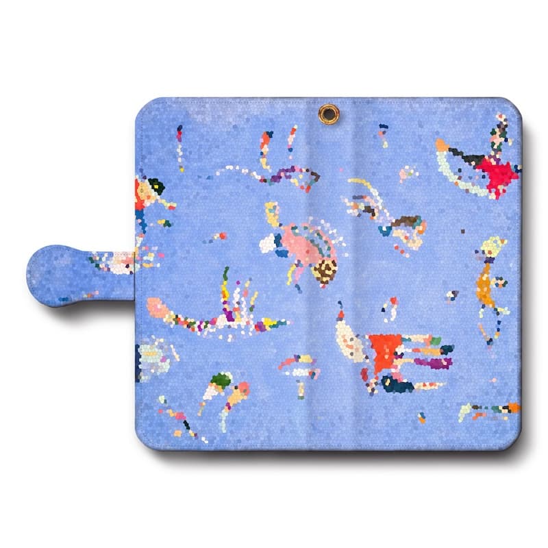 スマホケース手帳型 全機種対応 ワシリー カンディンスキー 空の青 1940 スマホカバー iPhone12 iPhoneXR Xperia iPhone16e IPhone17e Galaxy iPhone16 名画 絵画 iPhoneSE3 第三世代