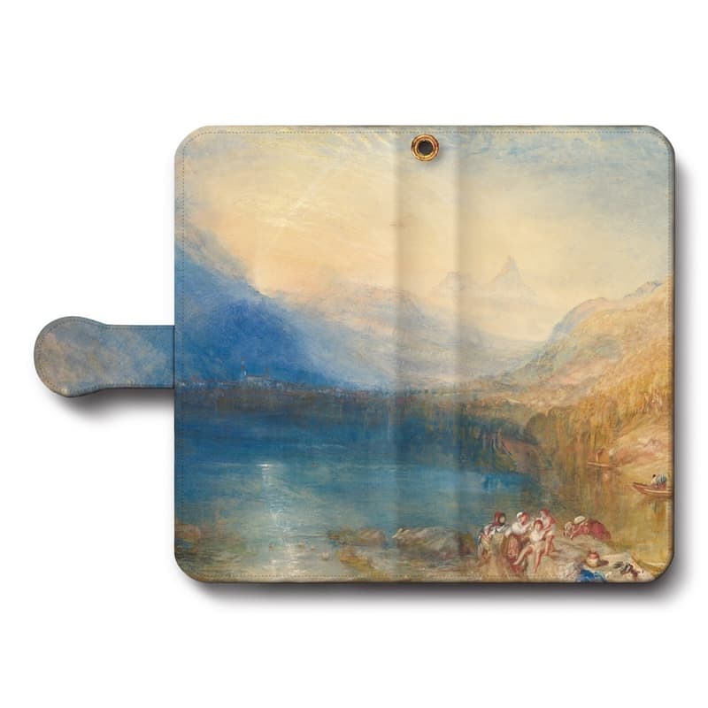 スマホケース手帳型 全機種対応 ジョゼフ マロード ウィリアム ターナー ツーク湖 iPhone13 ケース GooglePixel9 Pixel9Pro 絵画 人気 iPhone16Pro iPhone12 保護 耐衝撃 iPhone15