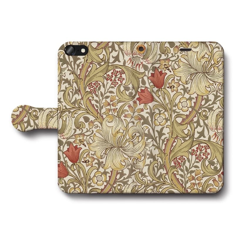 スマホケース手帳型 全機種対応 ウィリアムモリス 13 iPhone14Pro ケース iPhone15 iPhone12mini 絵画 人気 あいふぉん iPhone7 iPhone8 iPhone16e IPhone17e
