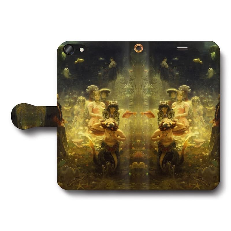 スマホケース手帳型 全機種対応 イリヤ レーピン 水中王国 サドコ iPhone13 ケース GooglePixel9 Pixel9Pro 絵画 人気 iPhone16Pro iPhone12 保護 耐衝撃 iPhone15