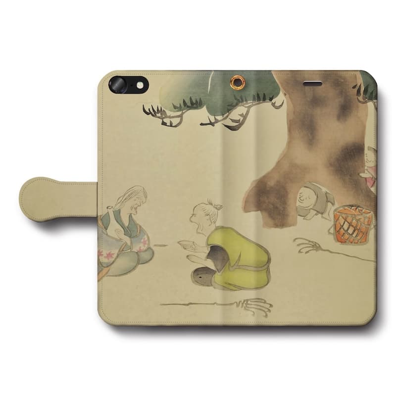 スマホケース手帳型 全機種対応 中村芳中 光琳画譜4 ケース カバー iPhone16e iPhone12Pro iPhoneXR Xperia iPhone15Pro iPhoneSE第二世代