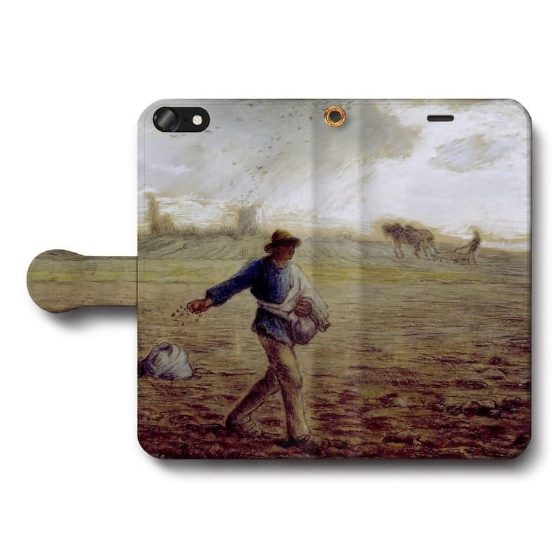 スマホケース手帳型 全機種対応 ジャン＝フランソワ ミレー 種まく人 ケース カバー iPhone16e iPhone12Pro iPhoneXR Xperia iPhone15Pro iPhoneSE第二世代