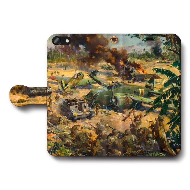 スマホケース手帳型 全機種対応 テレンス クーネオ 極東の侵略シーン 1939 1946 iPhone15Pro iPhone13mini 絵画 人気 あいふぉん iPhone17 iPhone12mini iPhone12Pro iPhone16