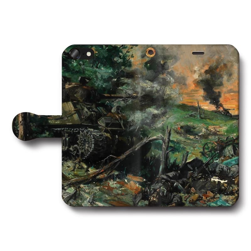 スマホケース手帳型 全機種対応 テレンス クーネオ 戦車戦 1939 1946 iPhone8 ケース iPhone12mini あいふぉん 絵画 人気 IPhoneSE第三世代 SE3 iPhone13 iPhone16
