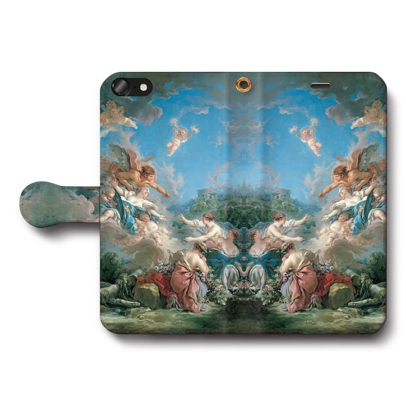 スマホケース手帳型 全機種対応 フランソワ ブーシェ オーレイテュイアをさらうボレアス iPhoneSE3 第三世代 あいふぉん iPhone13 iPhone12Pro AQUOSsense9 最新機種 SE第二世代 Pixel9a