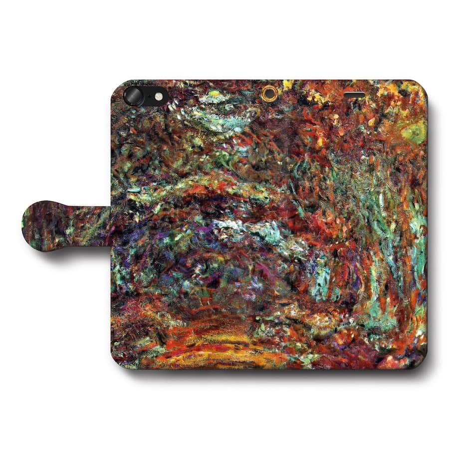 スマホケース手帳型 全機種対応 モネ バラの小道 ジ?ェルニー iPhone8 ケース iPhone12mini あいふぉん 絵画 人気 IPhoneSE第三世代 SE3 iPhone13 iPhone16