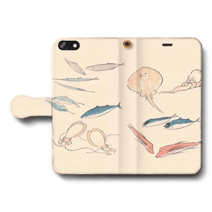 スマホケース手帳型 全機種対応 北尾政美 鳥獣略画式 全 鍬形?斎13 iPhone15Pro iPhone13mini 絵画 人気 あいふぉん iPhone17 iPhone12mini iPhone12Pro iPhone16