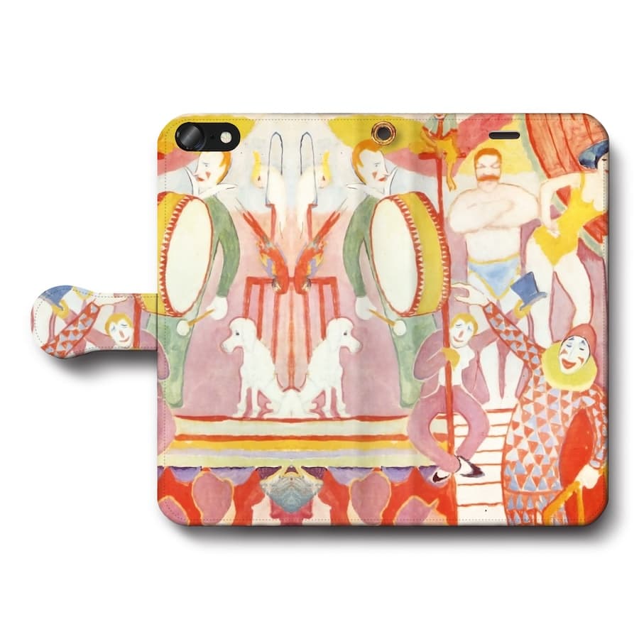 スマホケース手帳型 全機種対応 アウグスト マッケ サーカス iPhone15Pro iPhone13mini 絵画 人気 あいふぉん iPhone17 iPhone12mini iPhone12Pro iPhone16