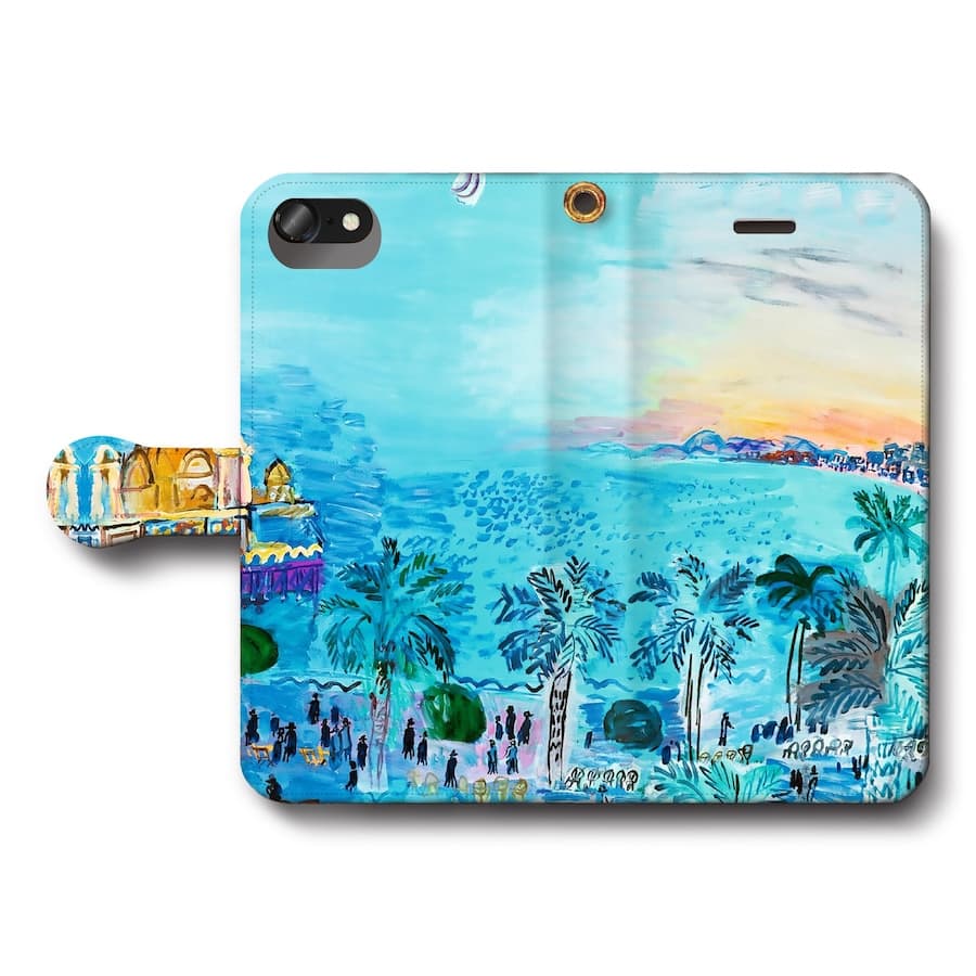 スマホケース手帳型 全機種対応 ラウル デュフィ nice the old casino iPhone8 ケース iPhone12mini あいふぉん 絵画 人気 IPhoneSE第三世代 SE3 iPhone13 iPhone16