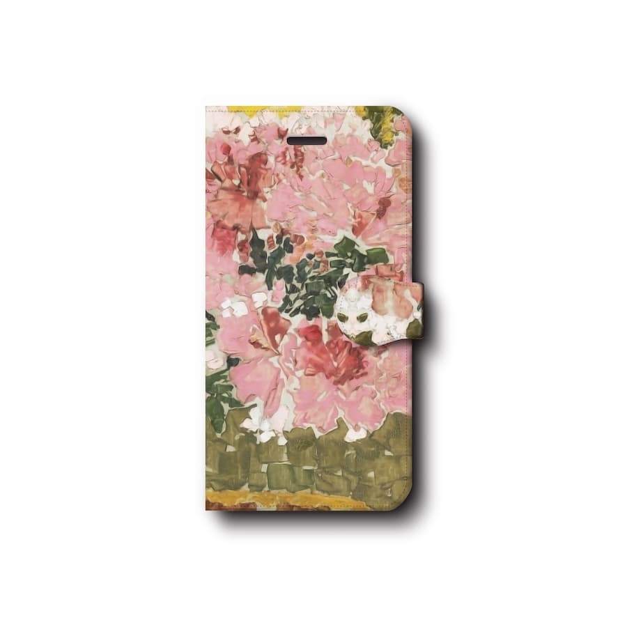 スマホケース手帳型 全機種対応 アウグスト ジャコメッティ アザレアの花 iPhone8 ...