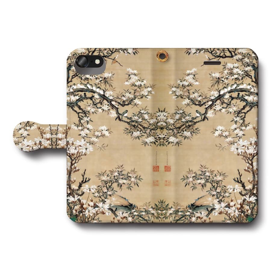 Rakuten - スマホケース手帳型 全機種対応 伊藤若冲 海棠目白図 ケース カバー iPhone16e IPhone17e iPhone12Pro iPhoneXR Xperia iPhone15Pro iPhoneSE第二世代