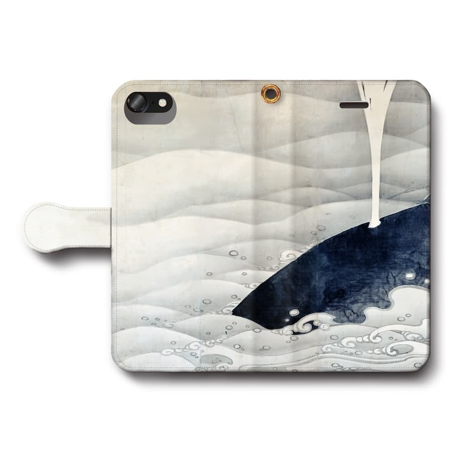 スマホケース手帳型 全機種対応 伊藤若冲 象鯨図屏風 iPhone14Pro ケース iPhone15 iPhone12mini 絵画 人気 あいふぉん iPhone7 iPhone8 iPhone16e IPhone17e