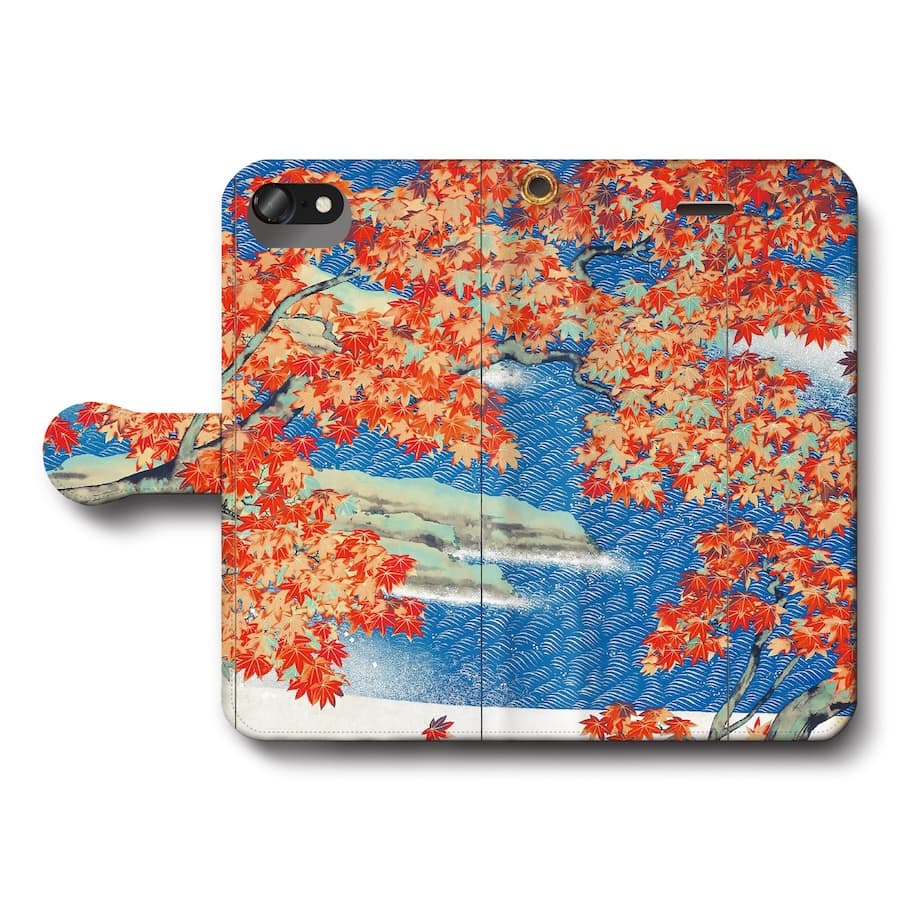 スマホケース手帳型 全機種対応 横山大観 紅葉 iPhoneSE3 ケース iPhone12 スマホカバー iPhone16e IPhone17e 絵画 iPhone16Pro あいふぉん iPhone13 第2世代 SE2