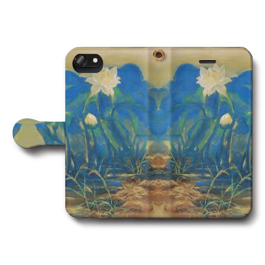 スマホケース手帳型 全機種対応 川端龍子 花と鉋屑 スマホカバー iPhone12 iPhoneXR Xperia iPhone16e Galaxy iPhone16 名画 絵画 iPhoneSE3 第三世代