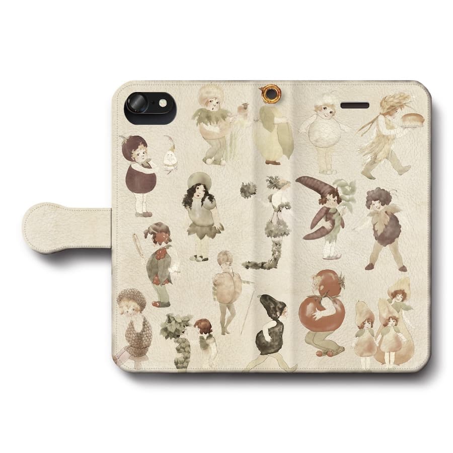 Rakuten - スマホケース手帳型 全機種対応 野菜の妖精 擬人化5 iPhone8 ケース iPhone12mini あいふぉん 絵画 人気 IPhoneSE第三世代 SE3 iPhone13 iPhone16