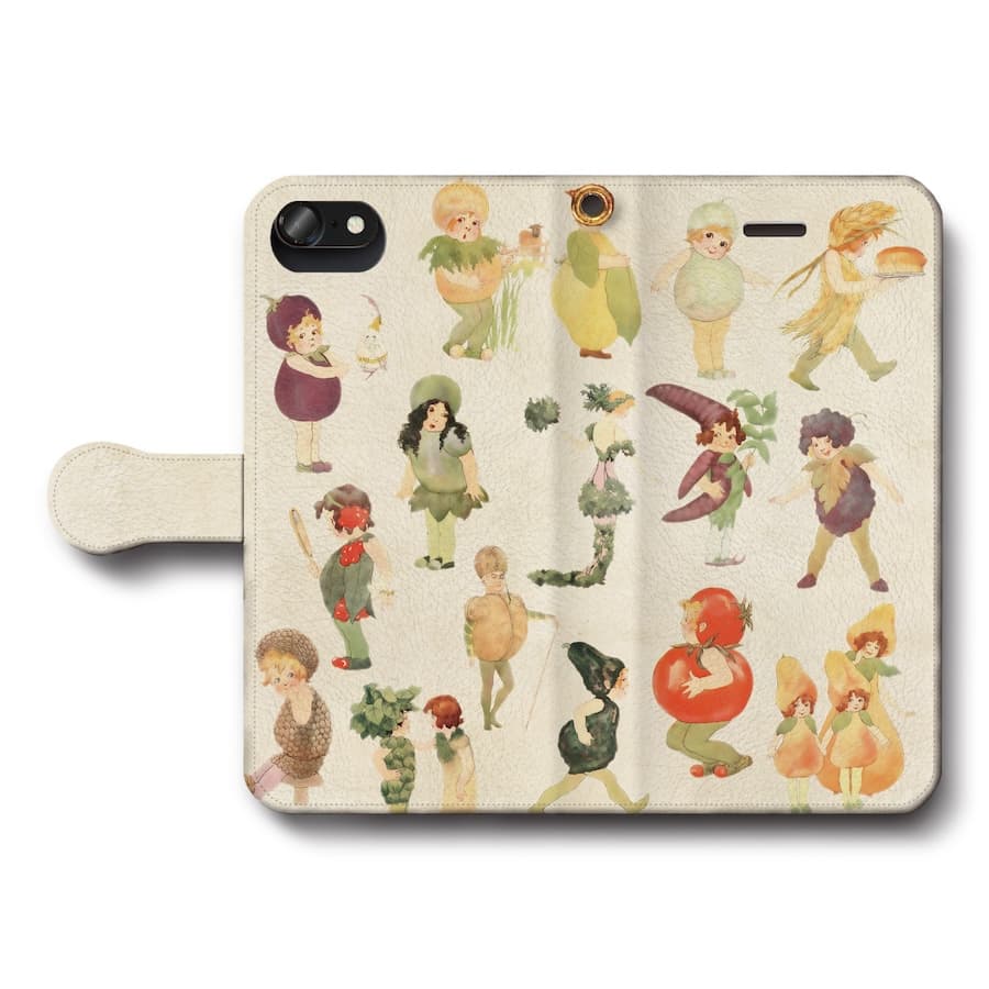 スマホケース手帳型全機種対応野菜の...