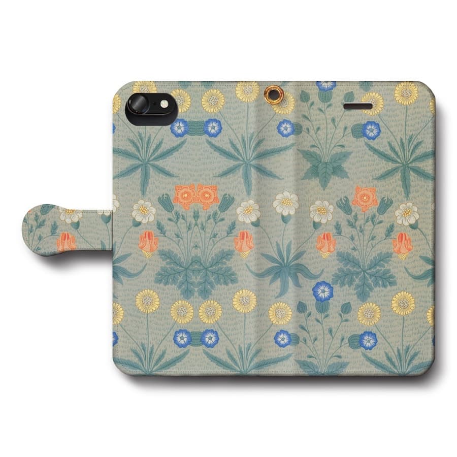 スマホケース手帳型 全機種対応 ウィリアム モリス ひなぎく iPhone8 ケース iPhone12mini あいふぉん 絵画 人気 IPhoneSE第三世代 SE3 iPhone13 iPhone16
