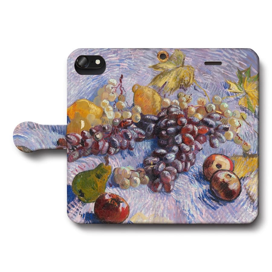 スマホケース手帳型 全機種対応 ファン ゴッホ ブドウ レモン ナシ リンゴ ケース カバー iPhone16e IPhone17e iPhone12Pro iPhoneXR Xperia iPhone15Pro iPhoneSE第二世代