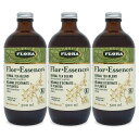 ●　フローエッセンスプラスリキッド　500ml×3本セット　（Flor Essence＋） フロー・エッセンス＋（プラス）は、北米先住民・オジブア族に伝わるハーブのエッセンスを、その製法を正統に受け継ぎ製造された健康飲料です。 ・　溜まっている感じで、スッキリしない ・　心配事がある、眠れない ・　毎月おとずれるブルーDayが ・　イライラする、リラックスしたい ・　落ち込んでいる ・　だるい、重い ・　健康体質になりたい など 溜めないからだづくりで、毎日の健康維持にお役立て下さい。 ●　フローエッセンスとは 複数のハーブをブレンドしたエッセンスは、 北米先住民・オジブア族に伝わるものです。 その製法を正統に受け継いだカナダのフローラ社によって、日本向けに改良されたのが「フローエッセンス＋」です。 7種類のハーブを原料にしています。 ハーブのエッセンスを現代によみがえらせた貢献者は、カナダのリーン・ケイス女史でした。 リーンは、ジョン・F・ケネディ元アメリカ大統領の専門スタッフ、チャ—ルズ・ブラッシュ博士と共に、米国マサチューセッツ州にある博士の研究室で、原料となる複数のハーブのブレンド比率を調整しながら試行錯誤を重ね、エッセンスを完成させました。 その後、カナダのラジオ・プロデューサー、イレーン・アレグサンダーは、リーンの91年の生涯に感銘を受け、ドキュメンタリー番組を制作して放送しました。 さらにイレーンは、このハーブのエッセンスの製造を任せられる会社を探そうと慎重に調査を行ない、製造はカナダのブリティッシュ・コロンビア州にあるフローラ社に託されることになりました。 こうして今や世界中の人々に北米先住民の叡智が詰まったハーブのエッセンスをお届けできるようになったのです。 パッケージに描かれている白い花は、イレーンの筆によるもので、カナダのブリティッシュ・コロンビア州の州花、ハナミズキです。 この土地の先住民たちがハーブのエッセンスという遺産をのこしてくれたことへの感謝を、白いハナミズキが象徴しています。 ●　原材料　7つのハーブ フローエッセンス＋の原材料は、有機ゴボウ、有機ヒメスイバ、有機アカニレ、有機レッドクローバー、有機キバナアザミ、 　有機ケルプ、クレソン、7種類のハーブ。 7種類のハーブはすべて、野生種を除き、 国際品質保証機関(QAI)の厳格な ガイドラインをクリアした、無農薬・有機栽培。 「自然との共生」を原点にしたフローラ社の 自社農場で大切に育てられています。 ●　フローエッセンスプラスはどんな味？ フローエッセンス ってどんな味がするの？ とよく聞かれます。 フローエッセンス＋には、味を調整するための余分なものが入っておりません。 甘くも塩っぱくもありません。 また、苦みもありません。 では、ハーブティーみたいなのかというと、清涼感があるミントのようなものが入っておりませんので、それともまた違います。 ハーブティーというと、生ハーブを使ったものは青臭さがあるもので、それを嫌う方もいらっしゃいますが、そのような青臭さはありません。 あまりはっきりとした味はついておりませんが、ゴボウの後味が残ります。 ちょっと干し草みたいなにおいもします。 例えていうと、ゴボウの後味がするマイルドなお茶みたいな味でしょうか。 カナダで作られているものですが、年配のお客様からは「なつかしい味がする」といわれることがあります。 刺激がありませんので、お子様からお年寄りの方まで、どなたでもお飲みいただけると思います。 ●　フローエッセンスプラスの召し上がり方 フローエッセンス＋と同量の温めたミネラルウォーターで割って飲みます。 大自然を思い出す香り、なぜかなつかしい味がします。 フローエッセンス＋には、エキスを抽出した液体の〈リキッド〉と、ご自分で煎じていただく粉末の〈ドライ〉があります。 どちらもお召し上がり方は同じです。 〈リキッド〉から始め、長く続ける方には経済的な〈ドライ〉をおすすめします。 ●　フローエッセンスプラスリキッド　500ml×3本セット　（Flor Essence＋） ■名称：フローエッセンスプラス リキッド　500ml×3本セット ■原材料：有機ゴボウ、有機ヒメスイバ、有機アカニレ、有機レッドクローバー、有機キバナアザミ、クレソン、有機ケルプ、酸味料（クエン酸） ■内容量：500ml×3本セット ■利用方法：開封前にビンをよく振ってください。1回60mlを目安に、温めたミネラルウォーターを加えてお召し上がりください。 ■保存方法：開封後は冷蔵庫で保管し、3週間以内に飲み切ってください ■JANコード：0061998080818 ■広告文責：有限会社ネイチャーズストーリー　　TEL：0120-600-147 ■製造元：FLORA　（カナダ） ■ブランド：FLORA（フローラ） ■輸入元：株式会社フローラハウス ■商品区分：カナダ製・健康飲料●　フローエッセンスプラス　一覧 ●　フローラハウス商品一覧