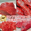 低糖質 赤身肉　ランプ肉＆リブロース3kgセット（グラスフェッドビーフ）　送料無料（北海道・沖縄除く）ダイエット食品　牧草牛　ステーキ肉　糖質制限　腸活　オージー・ビーフ　オメガ3脂肪酸　成長ホルモン不使用　キャンプ　アウトドア