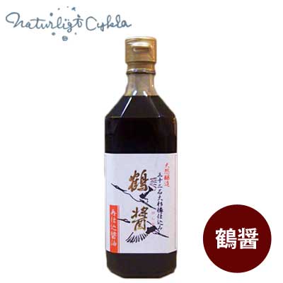 【合計5本以上で特別送料無料】ヤマロク醤油鶴醤　500ml　さいしこみ醤油（天然醸造再仕込み）【醤油・やまろく・小豆島・木樽・しょうゆ・つる・国産】