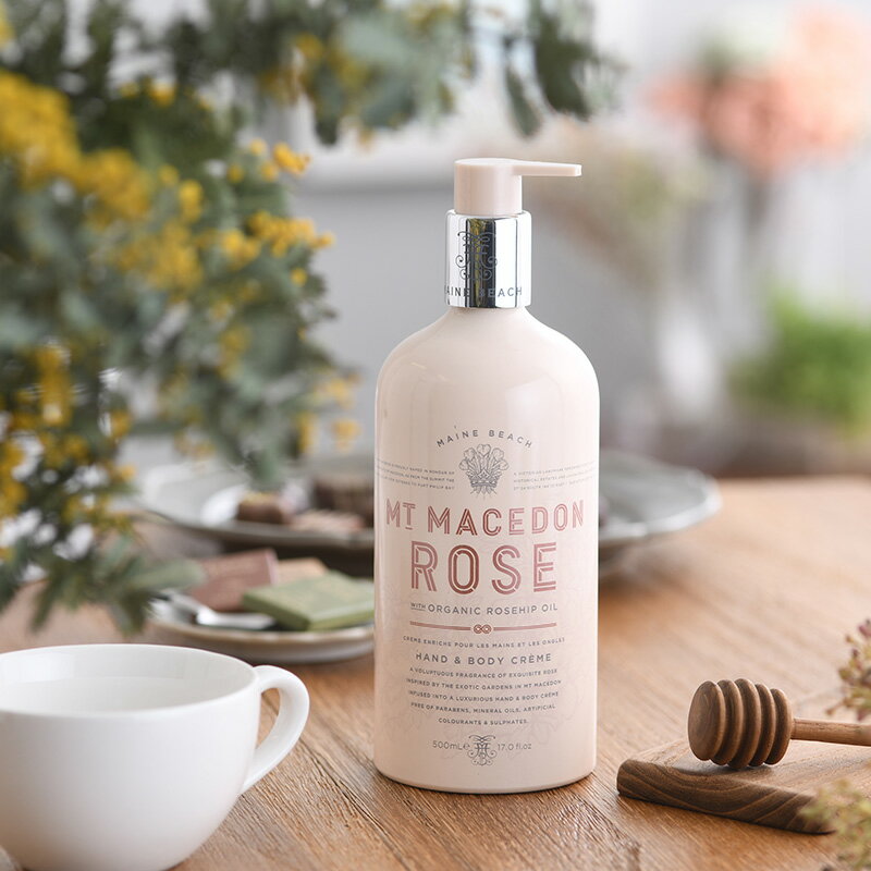 MAINE BEACH マインビーチ Mt Macedon Rose ハンド＆ボディウォッシュ 500ml ボディソープ オーガニック 無添加 おしゃれ ハンドソープ ローズ 保湿 敏感肌 ギフト プレゼントのサムネイル