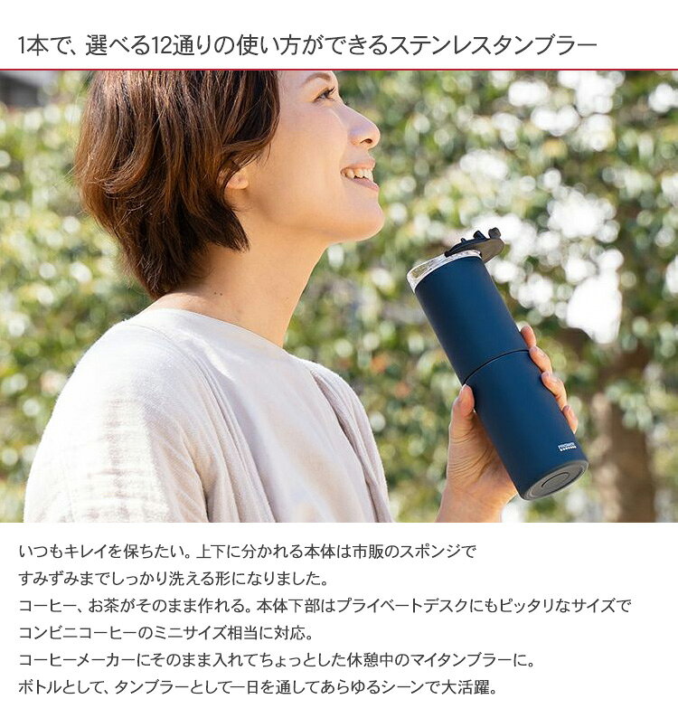 PRISMATE プリズメイト 水筒 ステンレスボトル 2種のフィルターとタンブラーキャッ...