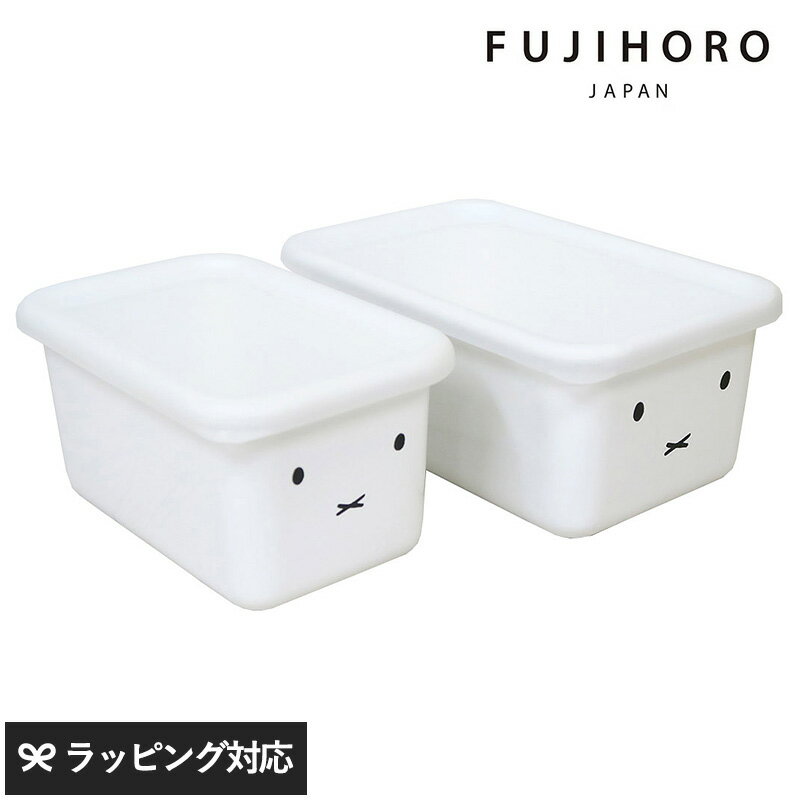 FUJIHORO JAPAN フジホーロー ジャパン ミッフィーフェイス 深型角容器2点セット 富士ホーロー 保存容器 ストッカー かわいい ホーロー..