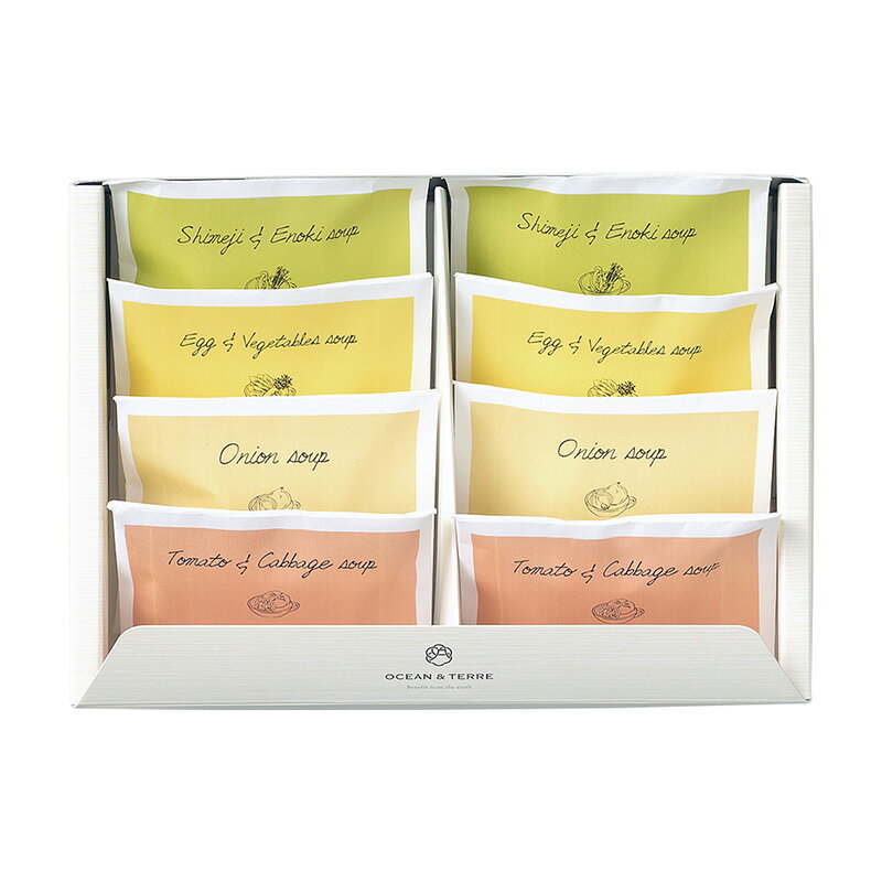 熨斗対応 ギフト OCEAN ＆ TERRE フリーズドライ野菜スープセットE ギフト プレゼント おしゃれ 甘いもの以外 贈り物 スープ 親戚 上司 内祝い 引き出物 お礼 お返し 母の日 2025 プレゼント ギフト 花以外 実用的 メッセージカード