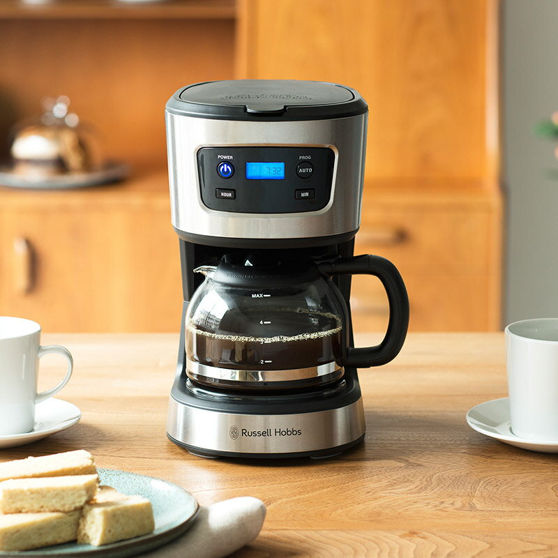 Russell Hobbs ラッセルホブス ベーシック 5カップコーヒーメーカー コーヒーメーカー 全自動 タイマー おしゃれ パーマネントフィルター オートオフ 一人暮らし 二人暮らし 夫婦 カップル キッチン家電