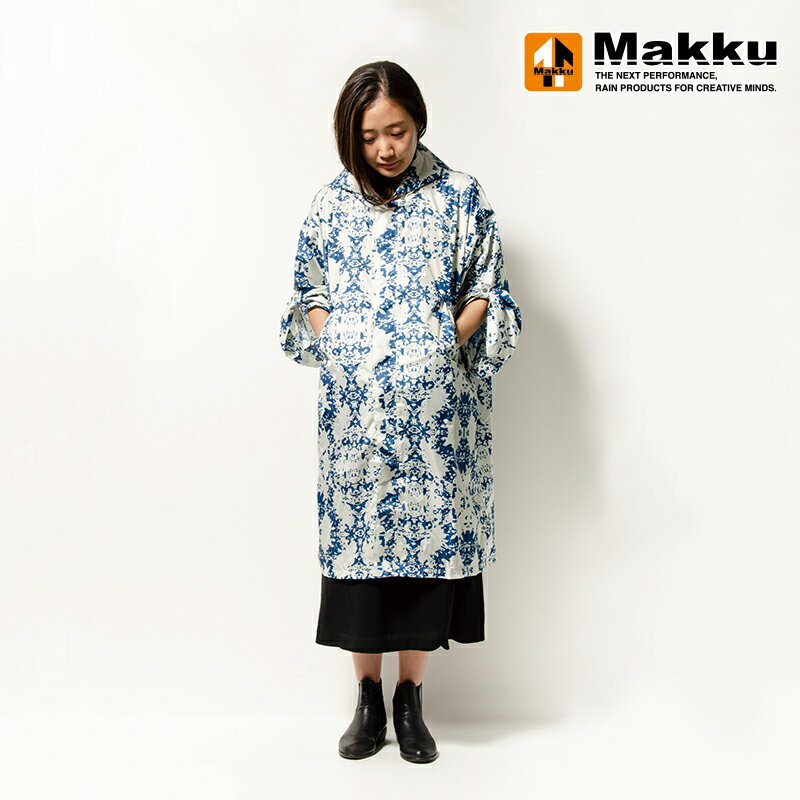 マック(Makku) レイン ポンチョ ドレス フリー リーフ AS-600