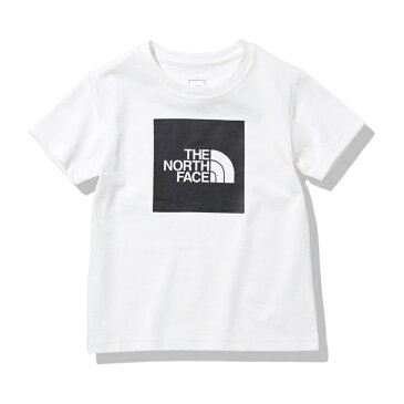 THE NORTH FACE(ザ・ノースフェイス) 【21春夏】ショート スリーブ カラード ビッグ ロゴ ティー キッズ 150 ホワイト×ブラック(WK) NTJ82023