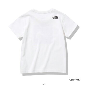 THE NORTH FACE(ザ・ノースフェイス) 【21春夏】ショート スリーブ カラード ビッグ ロゴ ティー キッズ 150 ホワイト×ブラック(WK) NTJ82023