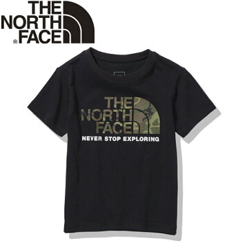 THE NORTH FACE(ザ・ノースフェイス) 【21春夏】K S/S CAMO LOGO TEE(ショート スリーブ カモ ロゴ ティー)キッズ 100 ブラック(K) NTJ32145