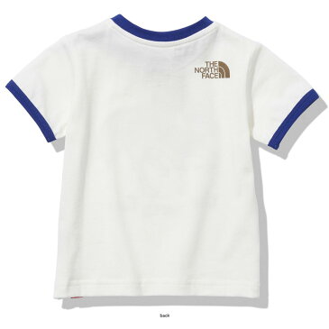 THE NORTH FACE(ザ・ノースフェイス) 【21春夏】B S/S ANIMAL TEE(ショートスリーブ アニマル ティー) ベビー 80 ホワイト×ボルトブルー(WB) NTB32151