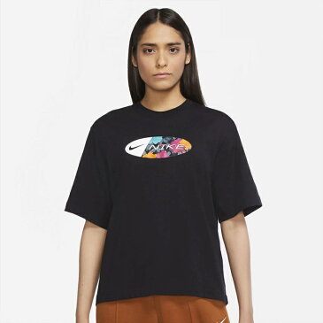 NIKE(ナイキ) 【22春夏】ウィメンズ NSW ボクシー アイコン クラッシュ S/S Tシャツ S (010)ブラック NJP-DN5759-010