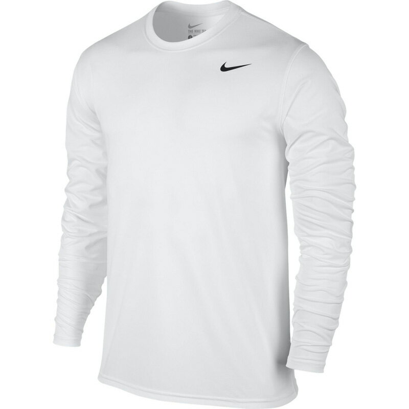 NIKE(ナイキ) Dri-FIT メンズ ロングスリーブ トレーニング Tシャツ M (100)ホワイト×ブラック×ブラック NJP-718838-100