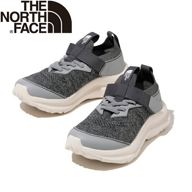 THE NORTH FACE(ザ・ノース・フェイス) 【22春夏】Kid's NOMAD RUN KNIT(キッズ ノマド ラン ニット) 18cm ミックスグレー×TNFブラック(MG) NFJ52203