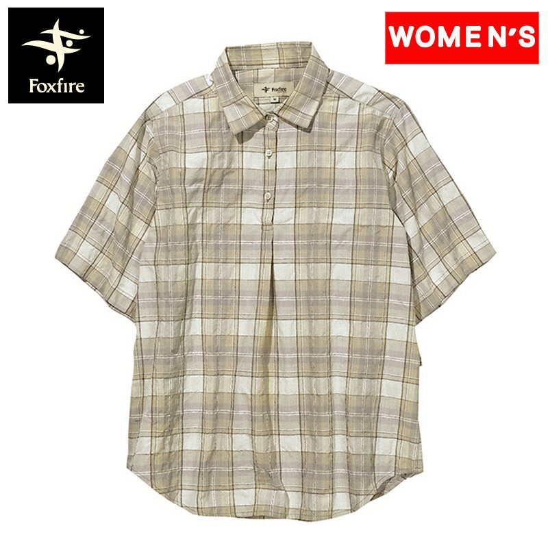 Foxfire(フォックスファイヤー) Women's Cシールド サーフェス チェック シャツ S/S ウィメンズ L 089(ラベンダー) 8212258