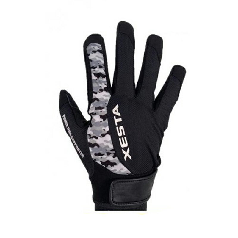 ゼスタ(XeSTA) ジギンググローブ L ブラック×ホワイトカモ