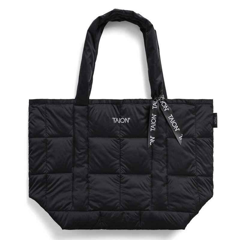 タイオン(TAION) バイカラー ダウントートバッグ M ONE SIZE BLACK×BLACK TAION-TOTE03-M