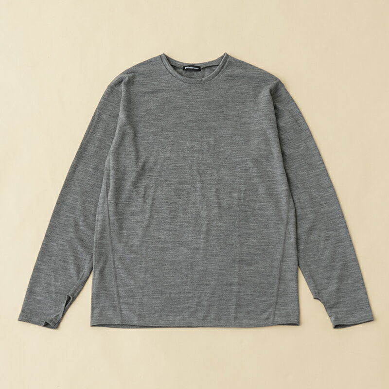 Hilander(ハイランダー) 【メリノウール100%】【日本国内縫製】インナー ロングスリーブ Tee S チャコール 22WE-14A