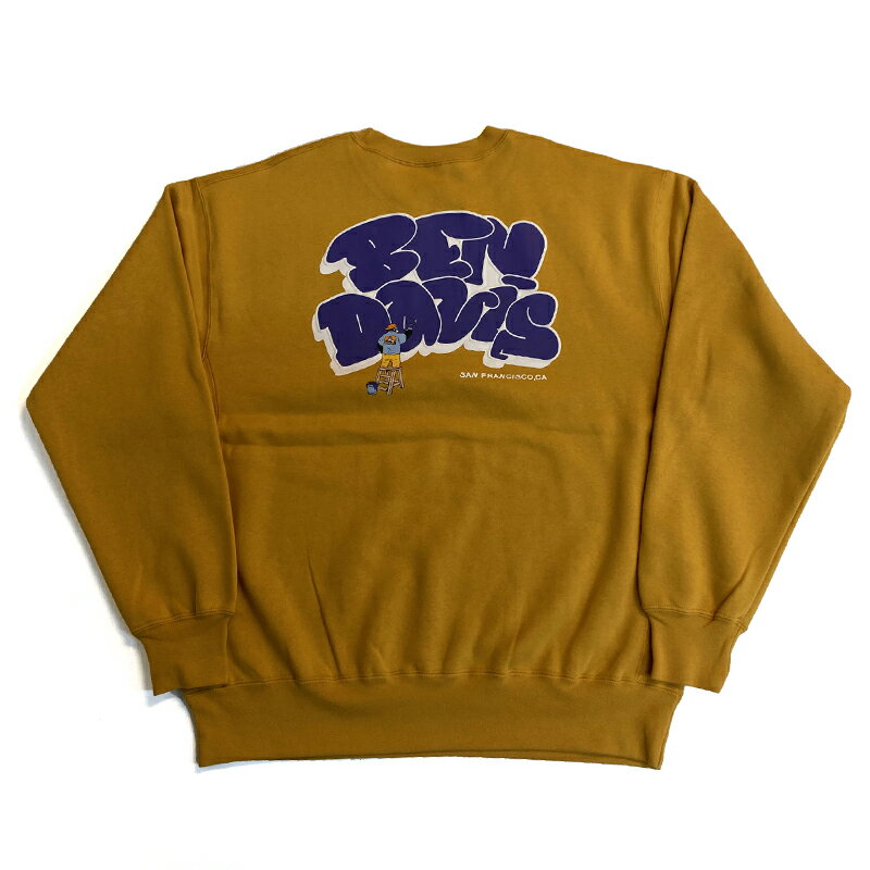 BEN DAVIS ベンデイビス BUBBLE LOGO CREW M YEL 23380010