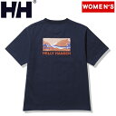 ヘリーハンセン アウトドアウェア レディース HELLY HANSEN(ヘリーハンセン) S/S HH CALM LAKE TEE(ショートスリーブ HH カルムレイクティー) WM ディープネイビー(DN) HE62329