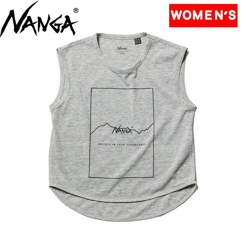 ナンガ(NANGA) Women's ドライミックス フレーム ロゴ コンパクト トップ ウィメンズ WL M.GRY N1JGMY54