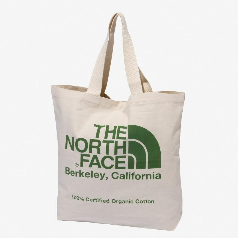 THE NORTH FACE(ザ・ノース・フェイス) ORGANIC COTTON TOTE(オーガニックコットントート) ONE SIZE ナチュラル×ビンヤードグリーン(NG) NM82385