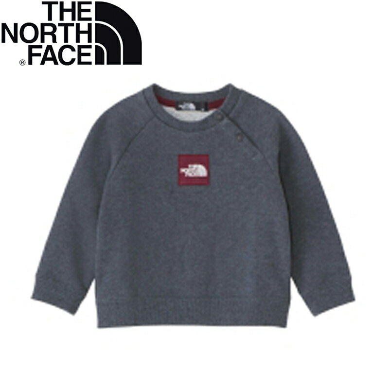 THE NORTH FACE(ザ・ノース・フェイス) Baby's SWEAT LOGO CREW(ベビー スウェット ロゴ クルー) 70cm ミックスブルー(ZB) NTB62361