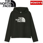 THE NORTH FACE(ザ・ノース・フェイス) Women's ロングスリーブ ビッグ ロゴ ショート フーティ ウィメンズ M ブラック(K) NTW82385